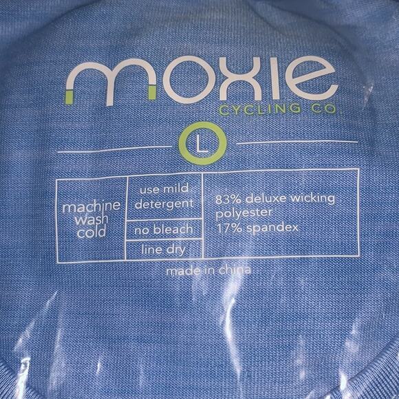 MOXIE Cycling Co. Blue Jersey Tee. Large - Picture 2 of 5